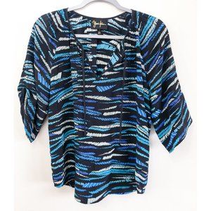 Multicolor Blue Blouse